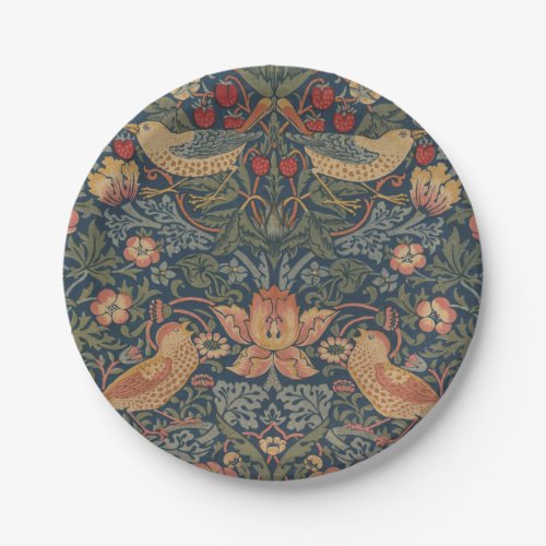 William Morris Strawberry Thieves Birds Paper Plates