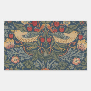 William Morris Strawberry Thieves Birds Rectangular Sticker