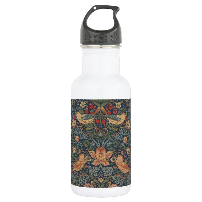 William Morris Strawberry Thieves Birds Stainless Steel Water Bottle (Front)