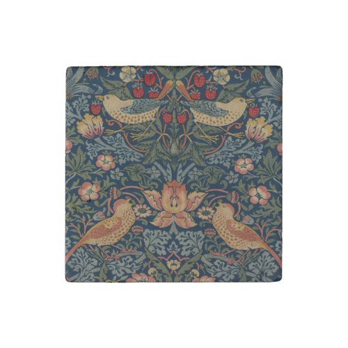 William Morris Strawberry Thieves Birds Stone Magnet