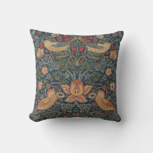 William Morris Strawberry Thieves Birds Throw Pillow