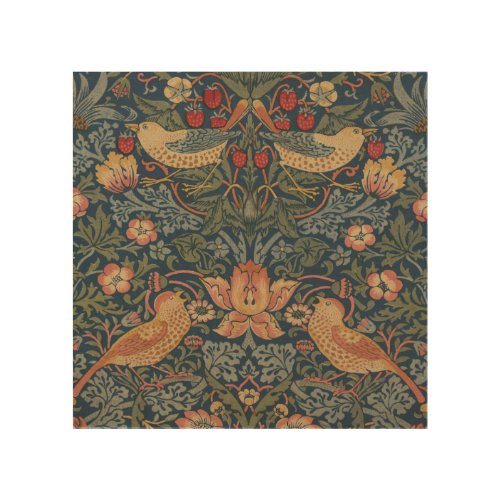 William Morris Strawberry Thieves Birds Wood Wall Art