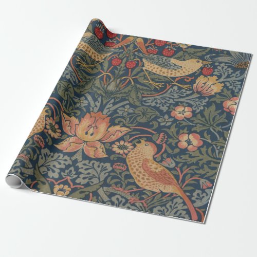 William Morris Strawberry Thieves Birds Wrapping Paper