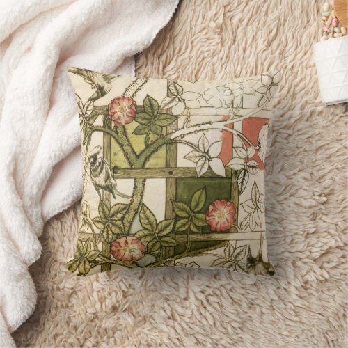 William Morris Study for Brooklyn Museum Throw Pillow