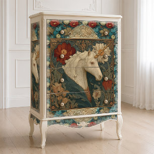 William Morris Style Art Nouveau Unicorn Tissue Paper