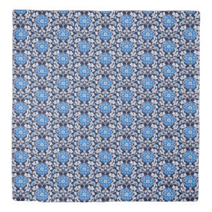 William Morris Style Blue Floral Duvet Cover