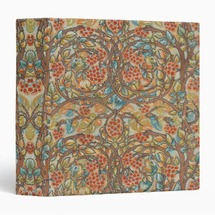 William Morris Style Cottagecore Squirrel Floral  3 Ring Binder