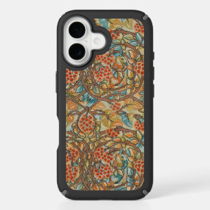 William Morris Style Cottagecore Squirrel Floral iPhone 16 Case