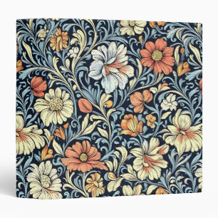 William Morris style floral acanthus pattern 3 Ring Binder