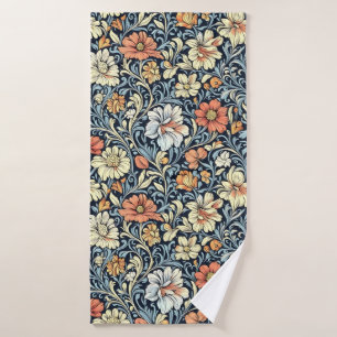 William Morris style floral acanthus pattern Bath Towel Set