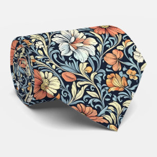 William Morris style floral acanthus pattern Neck Tie