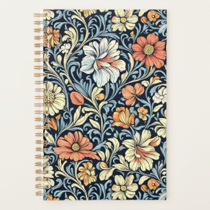 William Morris style floral acanthus pattern Planner