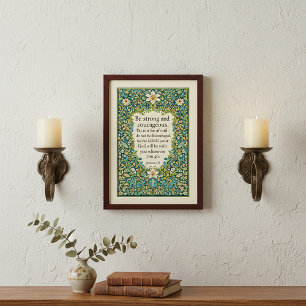 William Morris style floral and scripture Award Plaque