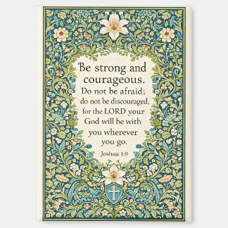 William Morris style floral and scripture Magnet