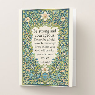 William Morris style floral and scripture Pocket Folder