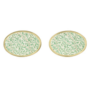 William Morris Style Floral Cufflinks