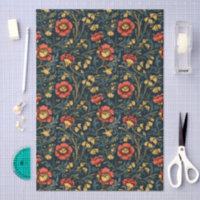 William Morris Style Floral Pattern Decoupage