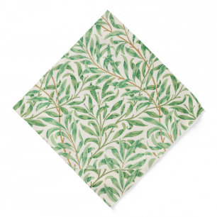 William Morris Style Floral Pocket Square Bandana