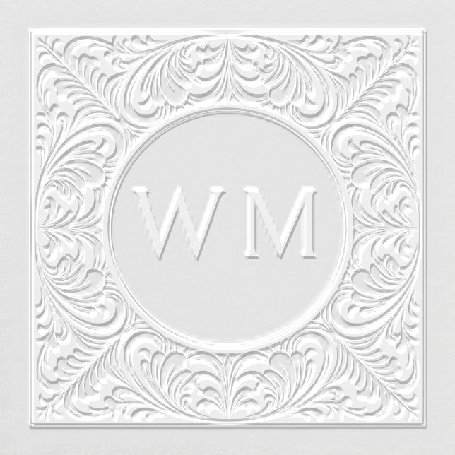 William Morris Style Monogram Initials Botanical Embosser (Design)