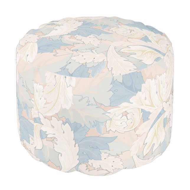 William Morris style - Pastel colors inspired Pouf (Angled Back)
