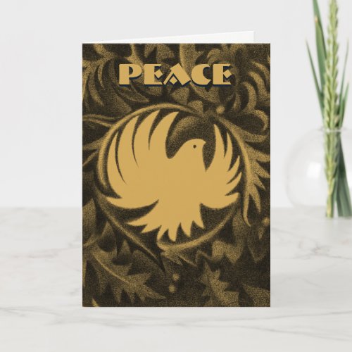 William Morris_style peace dove christmas card