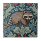 William Morris style Right Facing Raccoon