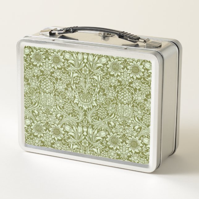 William Morris “Sunflower” 3 Metal Lunch Box (Back)