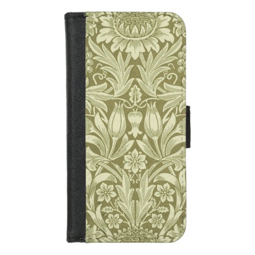 William Morris Sunflower Flower Floral Botanical iPhone 87 Wallet Case