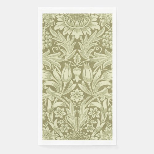 William Morris Sunflower Flower Floral Botanical Paper Guest Towels