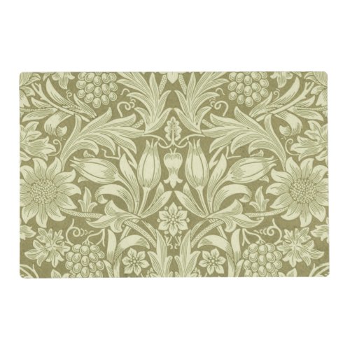 William Morris Sunflower Flower Floral Botanical Placemat