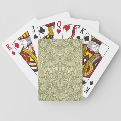 William Morris Sunflower Flower Floral Botanical Playing Cards