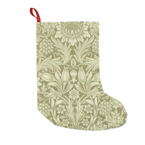 William Morris Sunflower Flower Floral Botanical Small Christmas Stocking