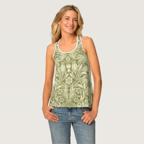 William Morris Sunflower Flower Floral Botanical Tank Top