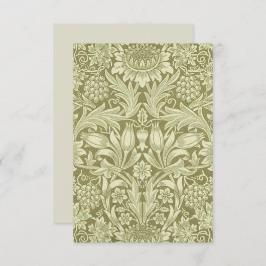 William Morris Sunflower Green Flower (Front/Back)