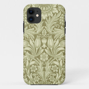 William Morris Sunflower Green Flower iPhone 11 Case