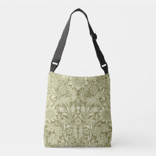 William Morris Sunflower Green Flower  Crossbody Bag