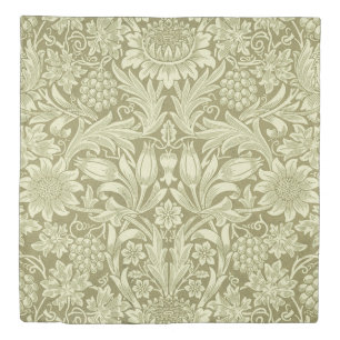William Morris Sunflower Green Flower Duvet Cover