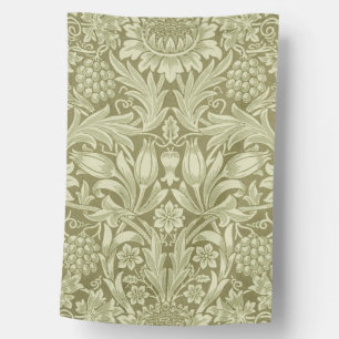 William Morris Sunflower Green Flower House Flag