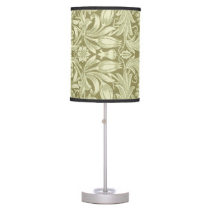 William Morris Sunflower Green Flower  Table Lamp