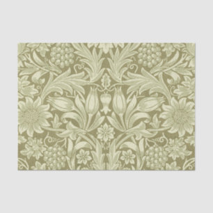 William Morris Sunflower Green Flower Tissue Paper