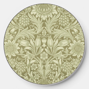 William Morris Sunflower Green Flower Wireless Charger