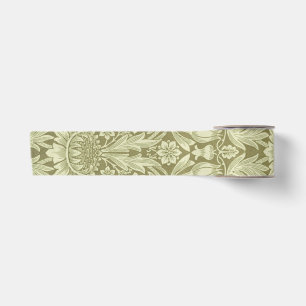 William Morris Sunflower Vintage Olive Damask Satin Ribbon
