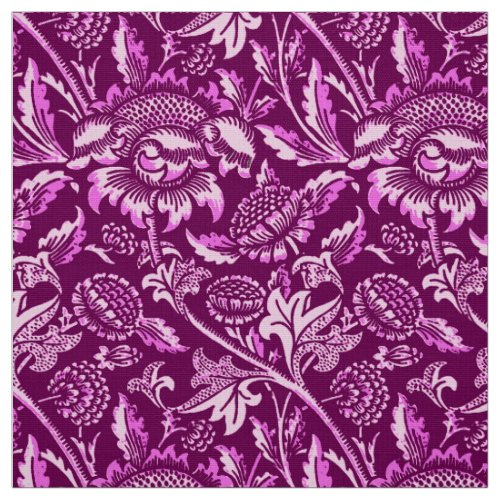 William Morris Sunflowers Amethyst Purple Fabric
