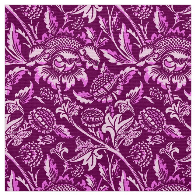 William Morris Sunflowers, Amethyst Purple Fabric (Swatch)