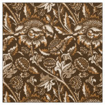 William Morris Sunflowers, Chocolate Brown Fabric
