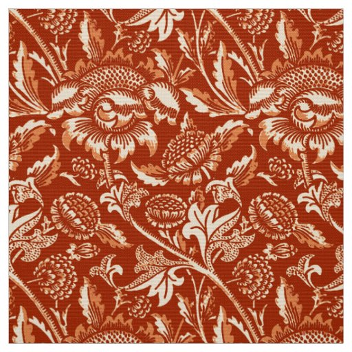 William Morris Sunflowers, Mandarin Orange Fabric