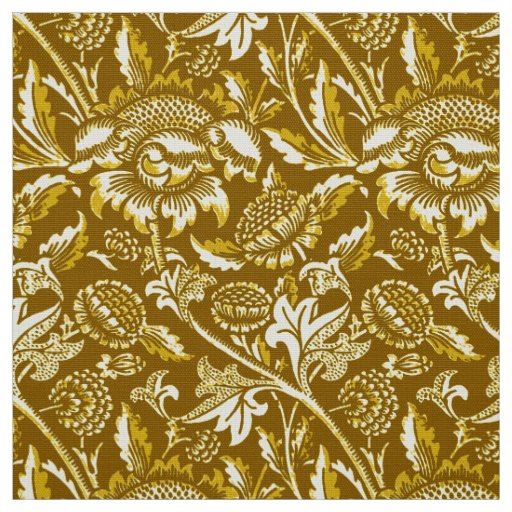 William Morris Sunflowers, Mustard Yellow Fabric