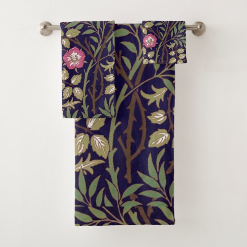William Morris Sweet Briar Floral Art Nouveau Bath Towel Set