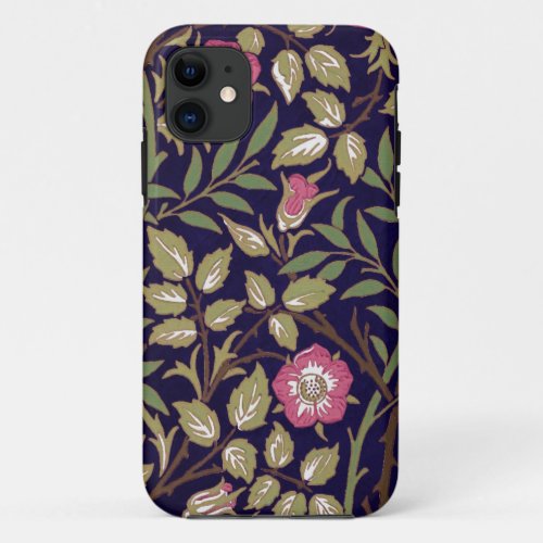 William Morris Sweet Briar Floral Art Nouveau iPhone 11 Case