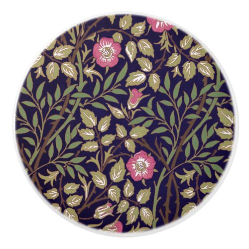 William Morris Sweet Briar Floral Art Nouveau Ceramic Knob